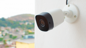 Secure access control system installed on a modern office door.